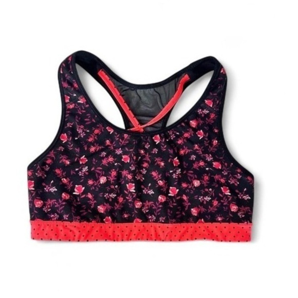 Old Navy Active Go Dry Floral Racerback Sports Bra Large